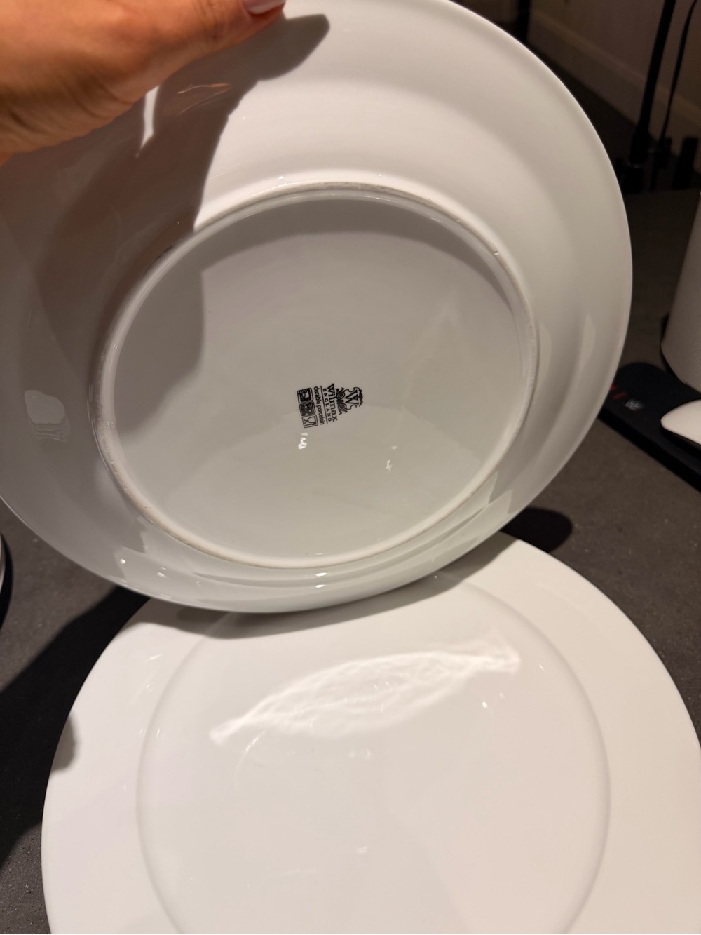 Wilmax England Porcelin White Ceramic Dinner Plate set of 3 12 inch - Picture 3 of 5